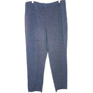 J.JILL Large Gray Heather Rayon Blend Wearever Collection EW Pants w/ Faux Fly